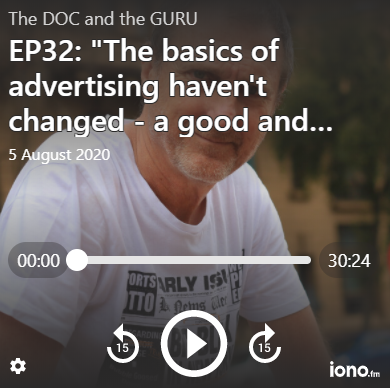 Oresti Patricios discusses advertising on The DOC and Guru podcast