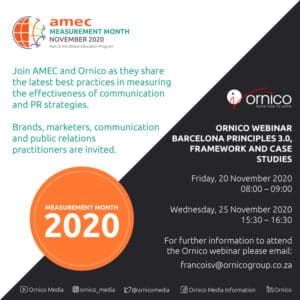 Ornico Measurement Webinars - 2020